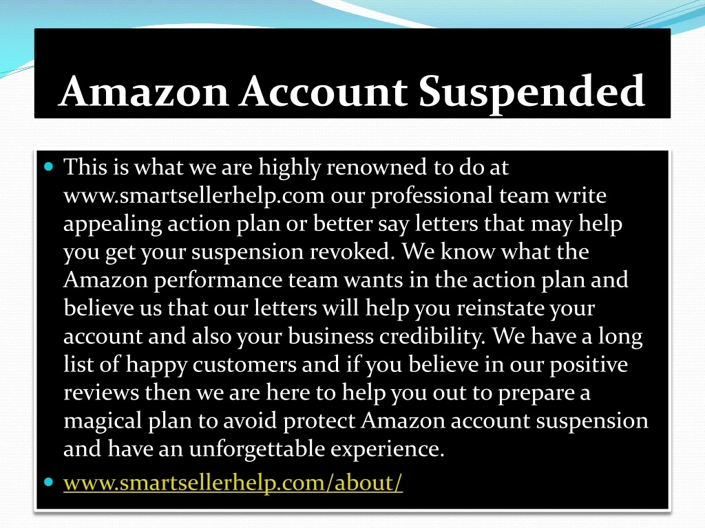 amazon account suspended