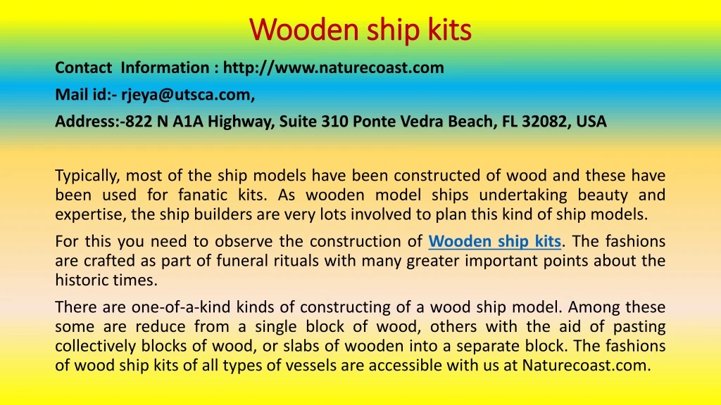 wooden ship kits