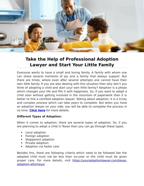 Take the Help of Professional Adoption Lawyer and Start Your Little Family