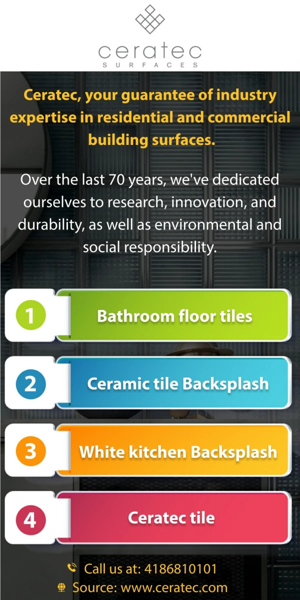 Ceratec gives you the best options to renovate your home