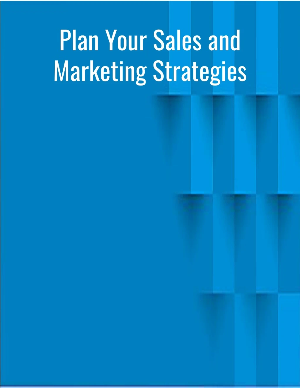 plan your sales and marketing strategies