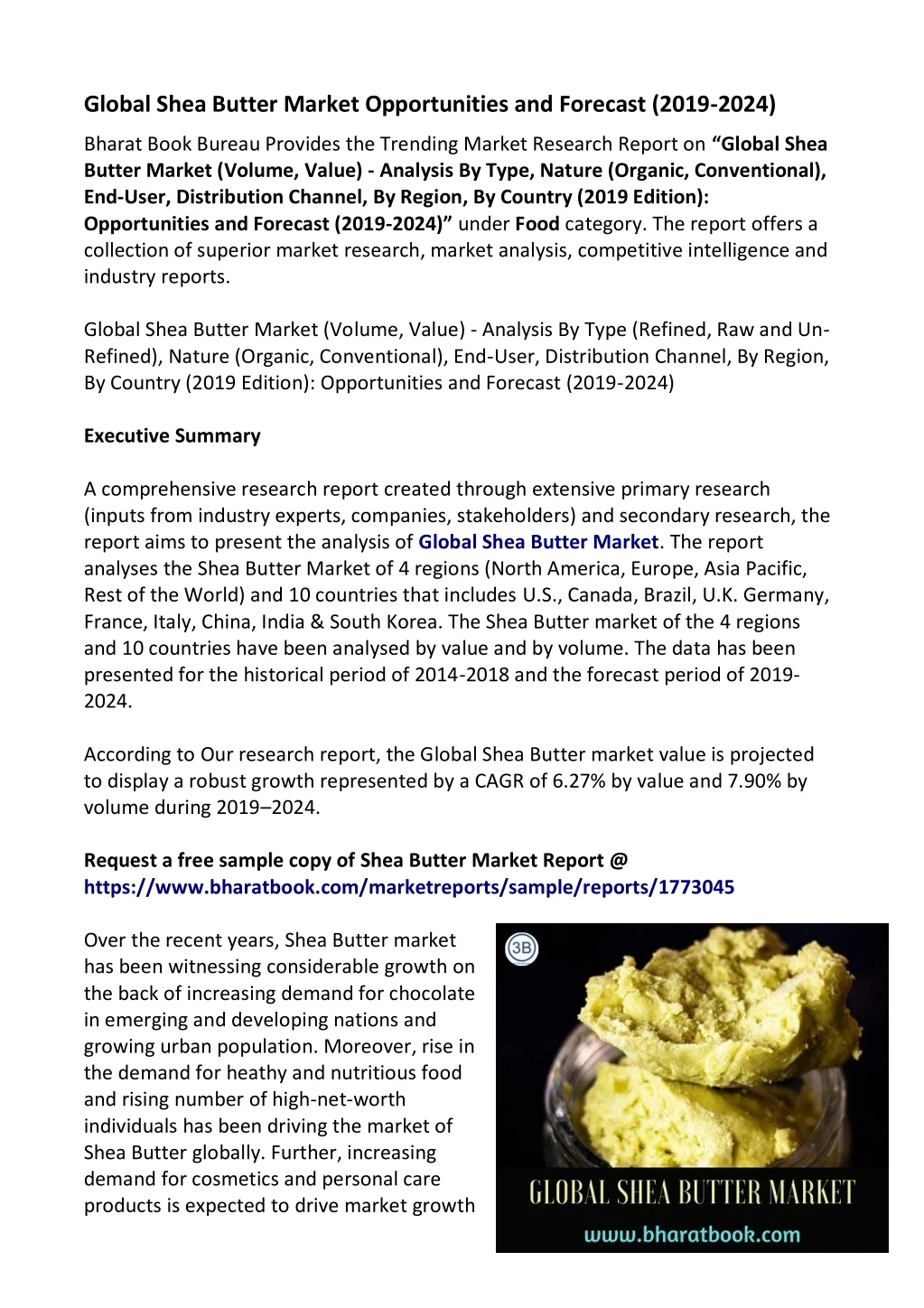global shea butter market opportunities