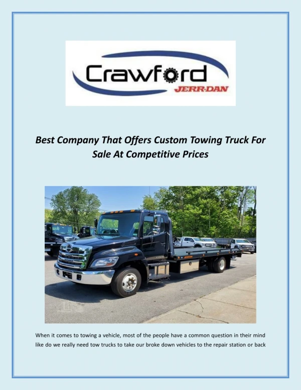 Custom Tow Trucks