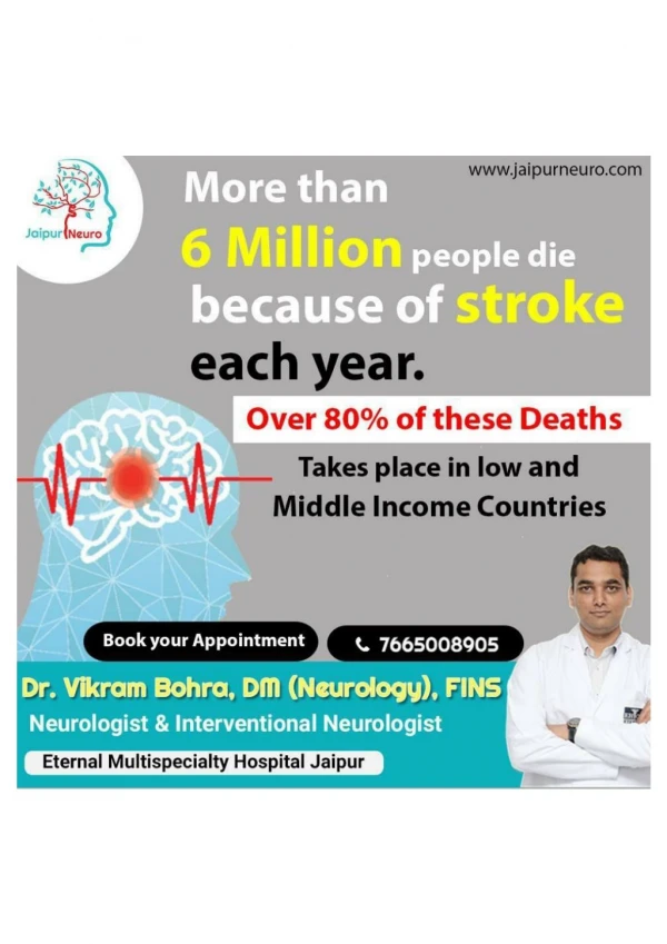Get successful stroke treatment in Jaipur with Dr. Vikram Bohra