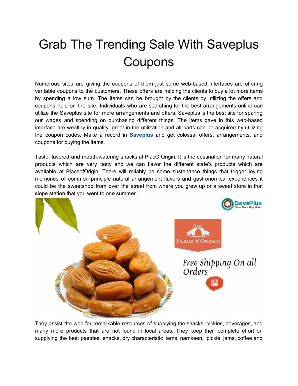 grab the trending sale with saveplus coupons