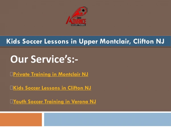 Group Soccer Lessons in Nutley NJ