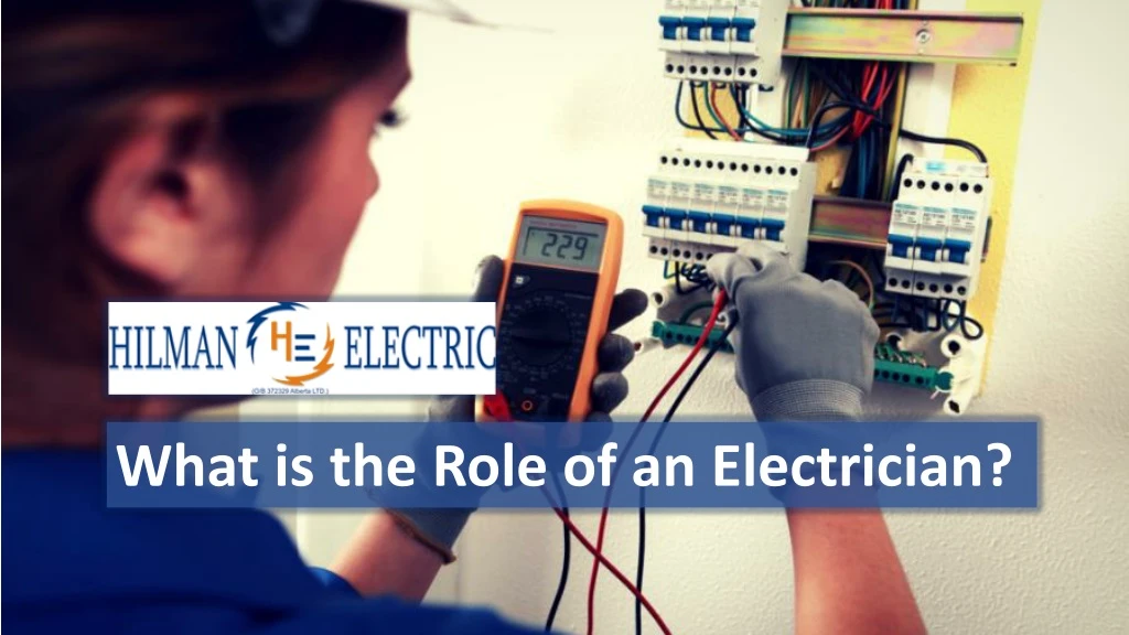 what is the role of an electrician