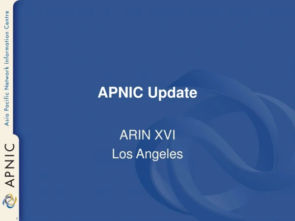 APNIC Update