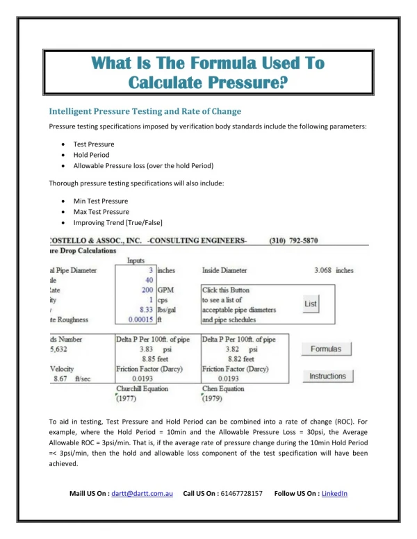 What Is The Formula Used To Calculate Pressure?