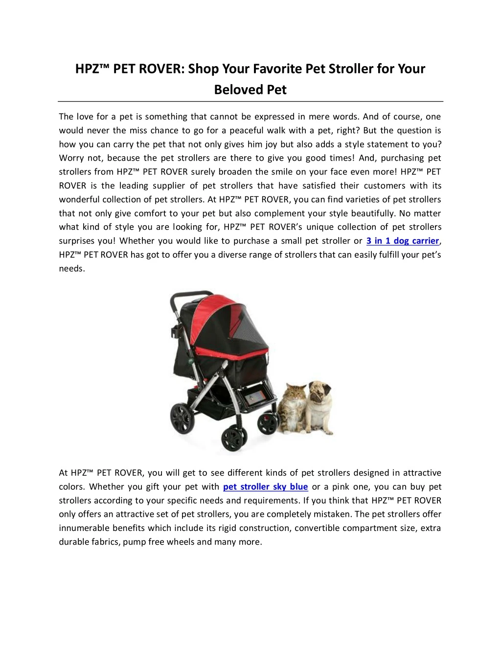 hpz pet rover shop your favorite pet stroller