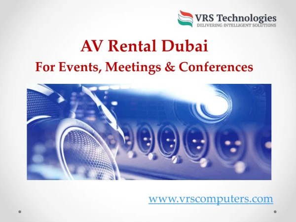 AV Rental | AV Equipment Rental in Dubai