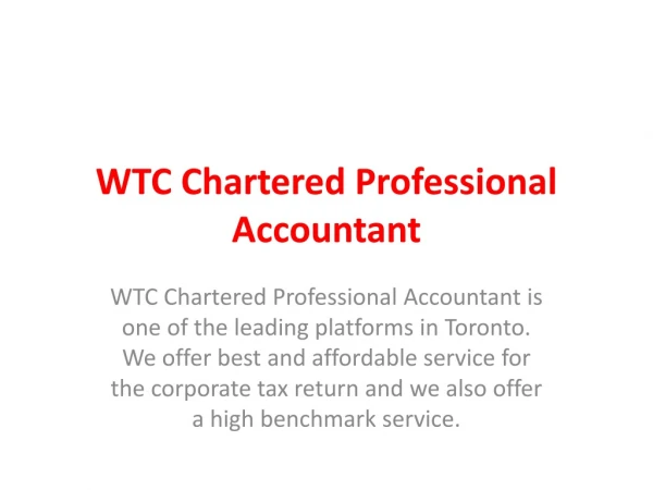 Chartered Accountant Toronto