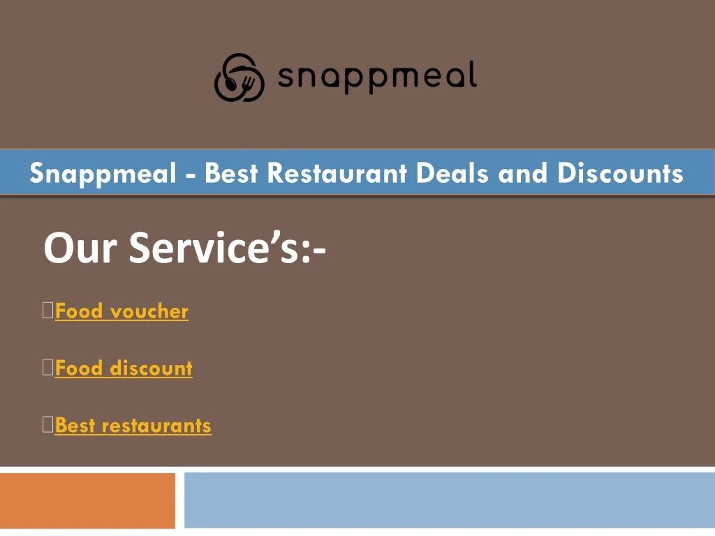 snappmeal best restaurant deals and discounts