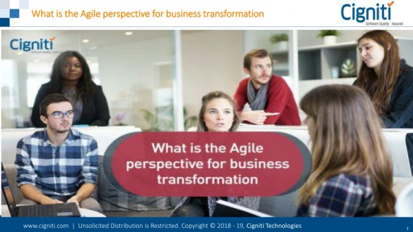What is the Agile perspective for business transformation