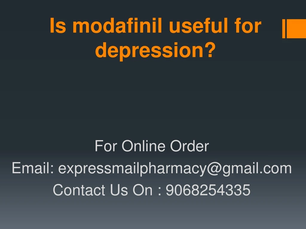 is modafinil useful for depression