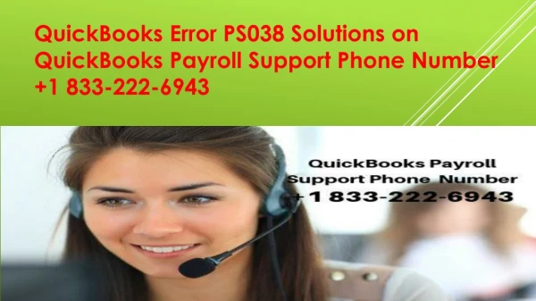 QuickBooks Error PS038 Solutions on QuickBooks Payroll Support Phone Number 1 833-222-6943
