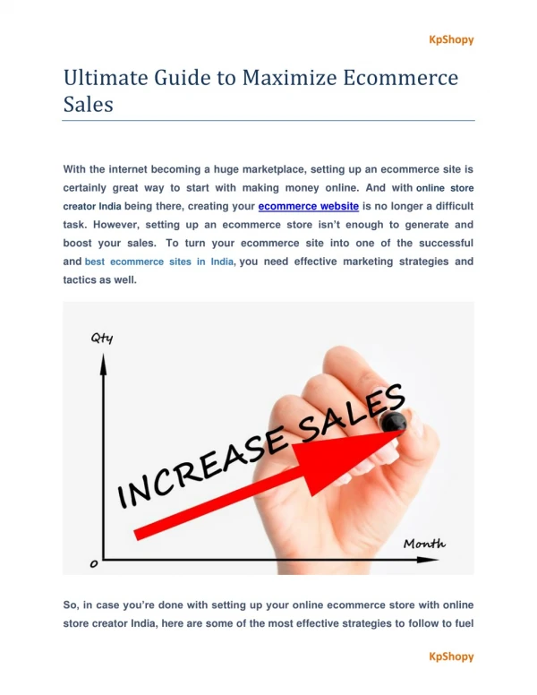 Ultimate Guide to Maximize Ecommerce Sales