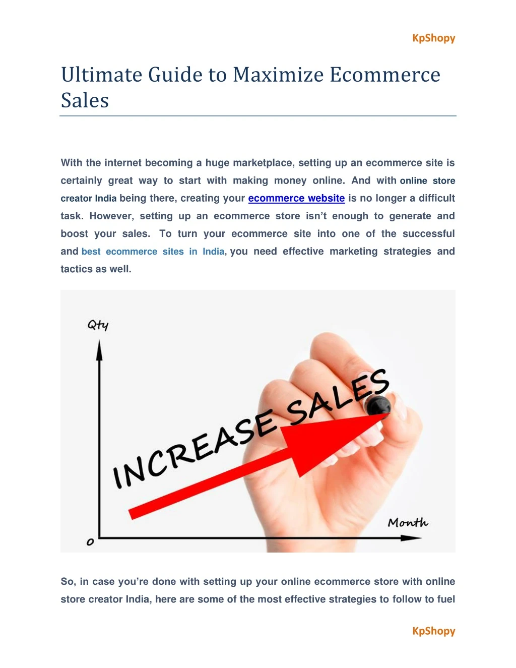 ultimate guide to maximize ecommerce sales
