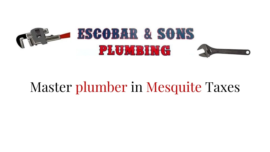 master plumber in mesquite taxes