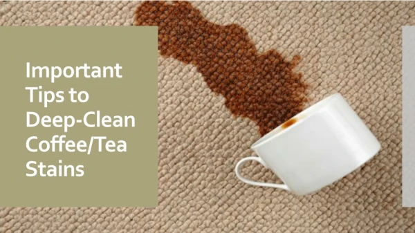 Tips to Deep-Clean Coffee/Tea Stains