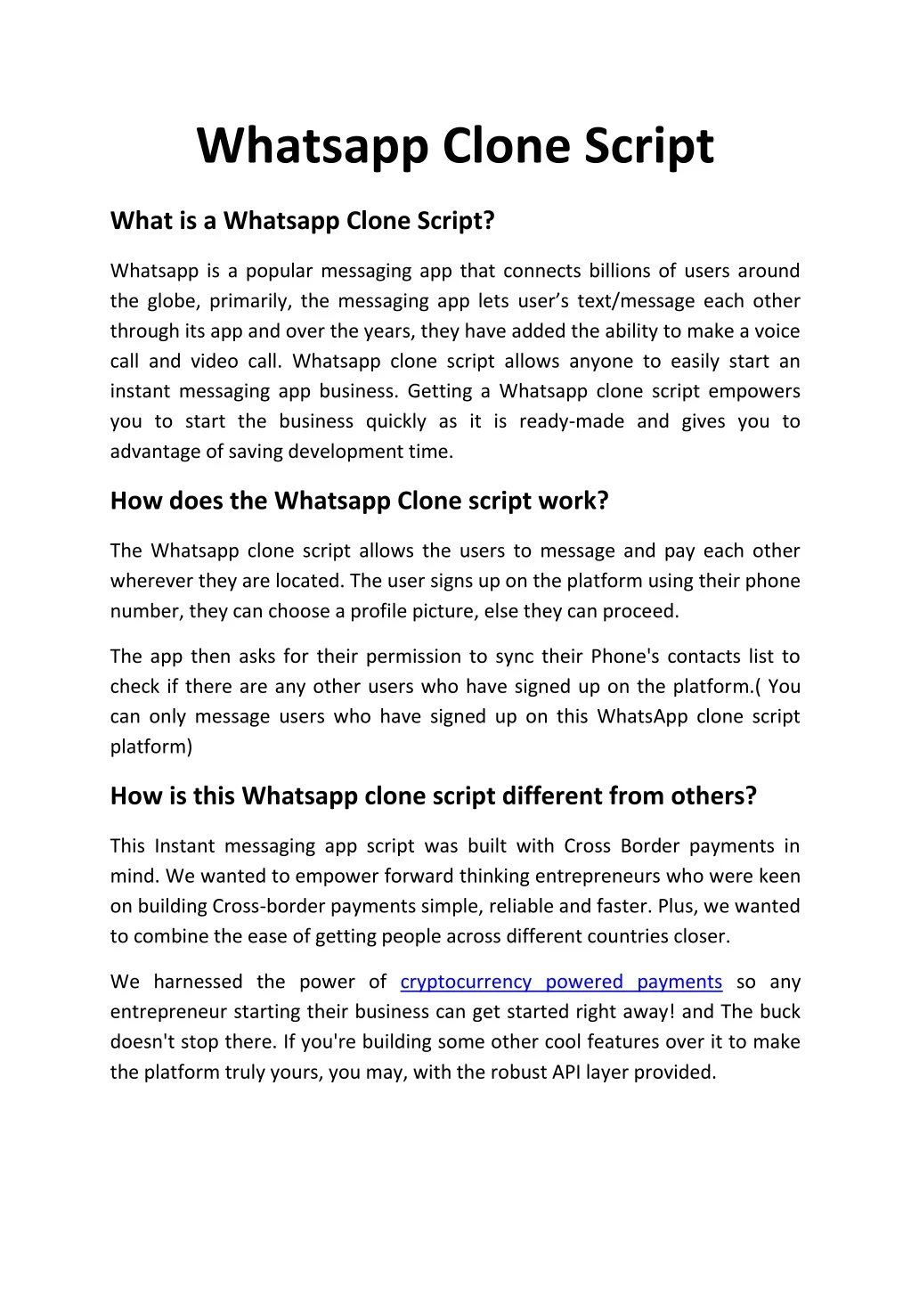 whatsapp clone script