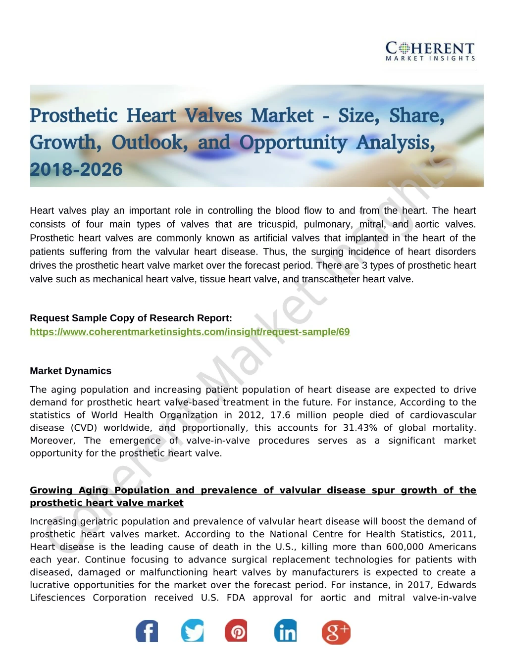 prosthetic heart valves market size share