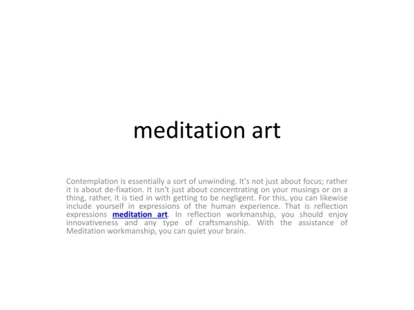 meditation art