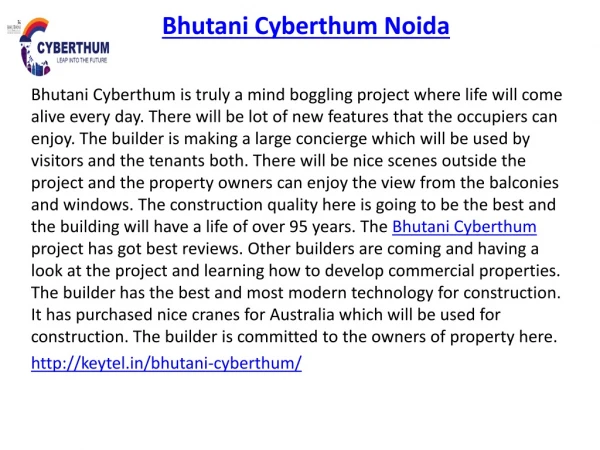 Bhutani Cyberthum Noida Expressway
