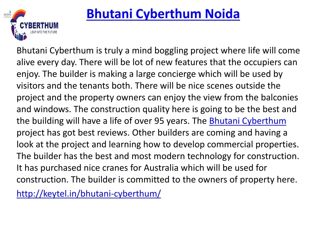 bhutani cyberthum noida