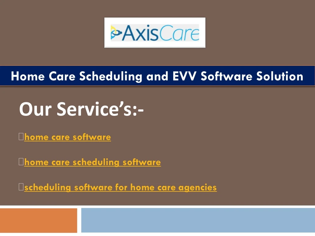 home care scheduling and evv software solution