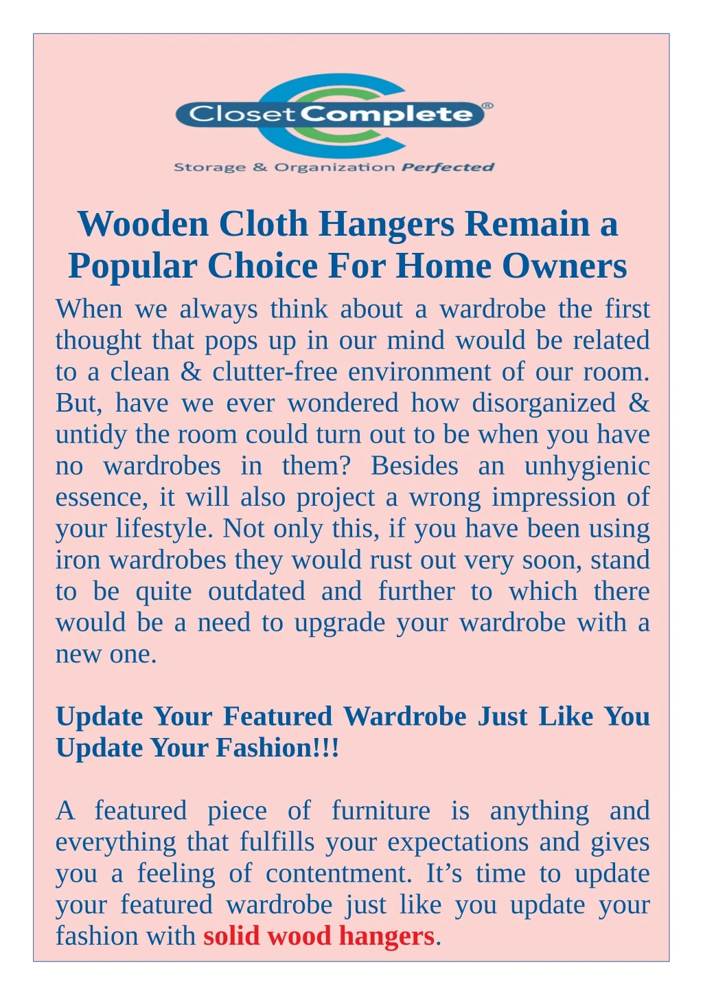 wooden cloth hangers remain a popular choice