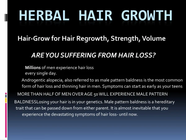 Hair-Grow for Hair Regrowth, Strength, Volume
