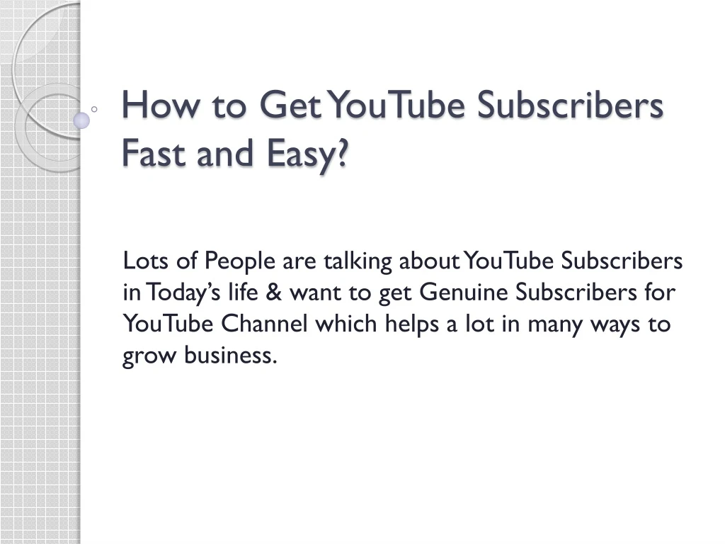 how to get youtube subscribers fast and easy