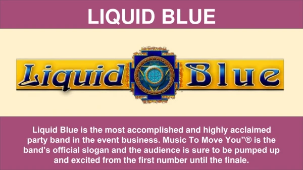 Wedding Dance Band San Diego - Liquid Blue