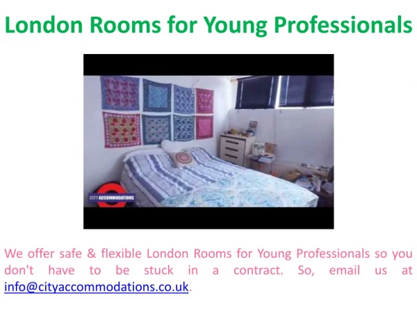 Rooms for Professionals London