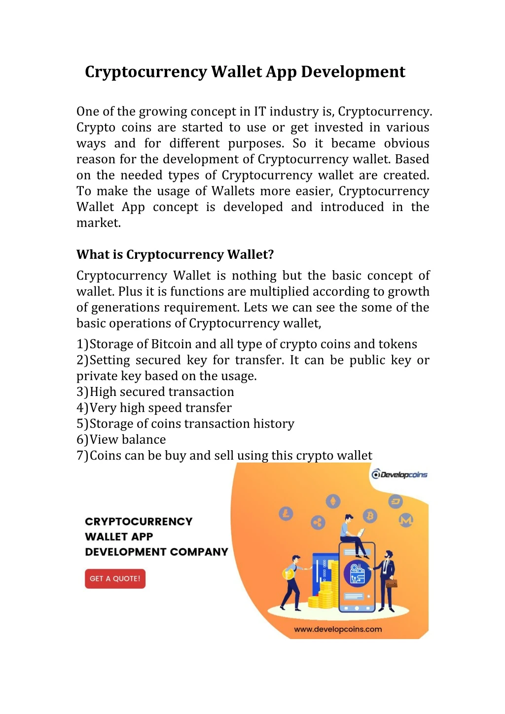 cryptocurrency wallet app development