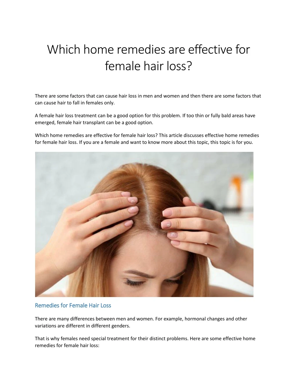 which home remedies are effective for female hair