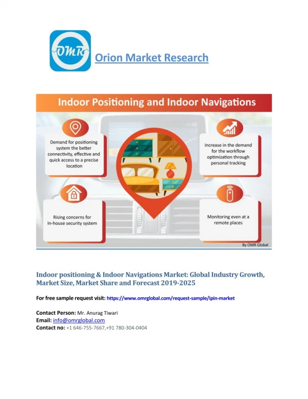 Indoor positioning & Indoor Navigations Market: Market Size, Market Share and Forecast 2019-2025