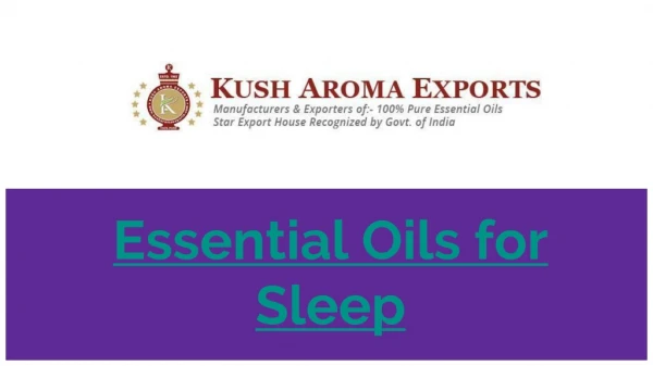 Best Essential Oils for Insomnia