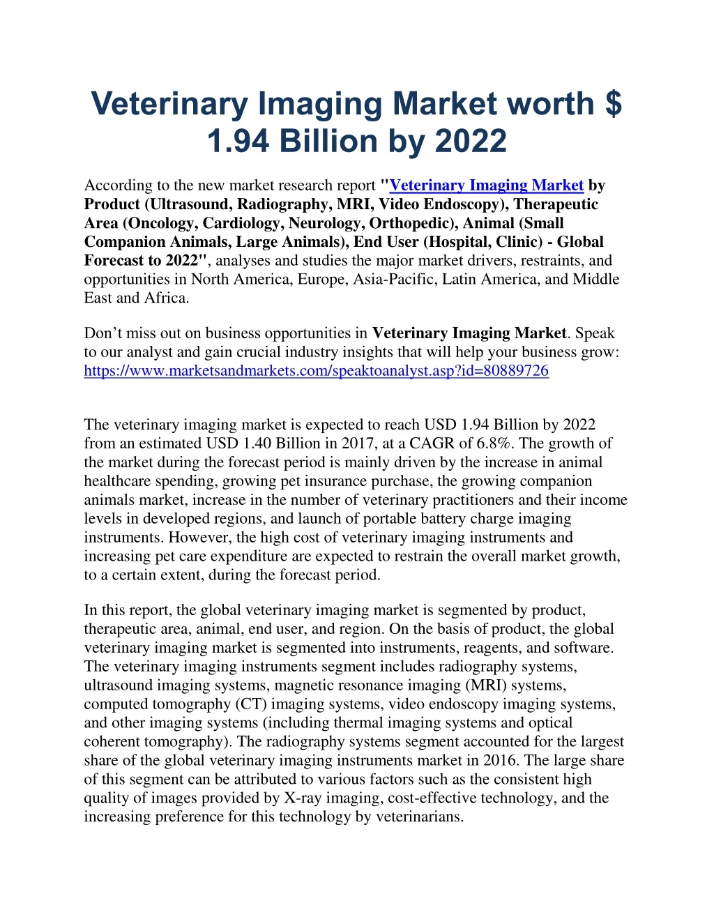 veterinary imaging market worth 1 94 billion