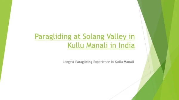 Best Paragliding in Kullu Manali | Paragliding in Manali Booking | Manali Paragliding Packages
