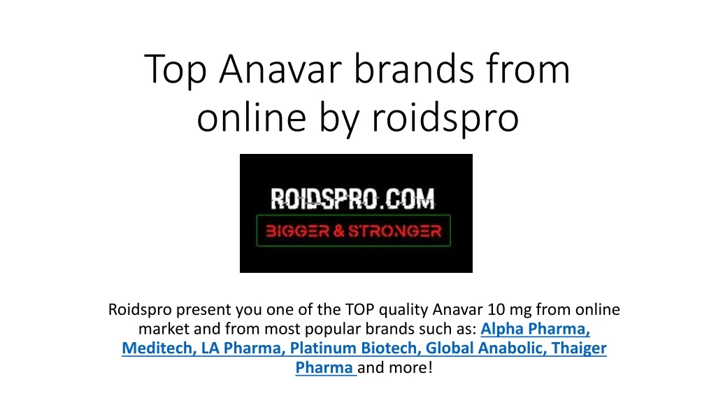 top anavar brands from online by roidspro