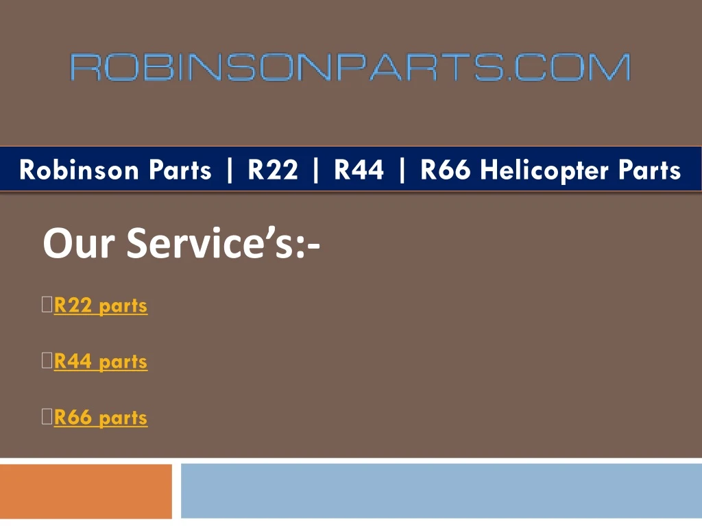 robinson parts r22 r44 r66 helicopter parts