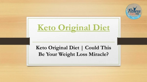 Keto Original Diet For Some Serious Weight Loss! | Product Review
