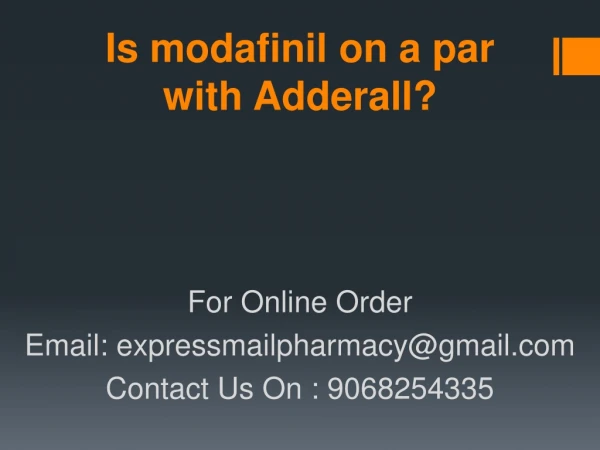 Is modafinil on a par with Adderall?