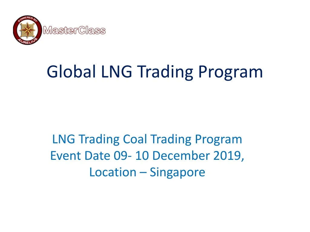 global lng trading program