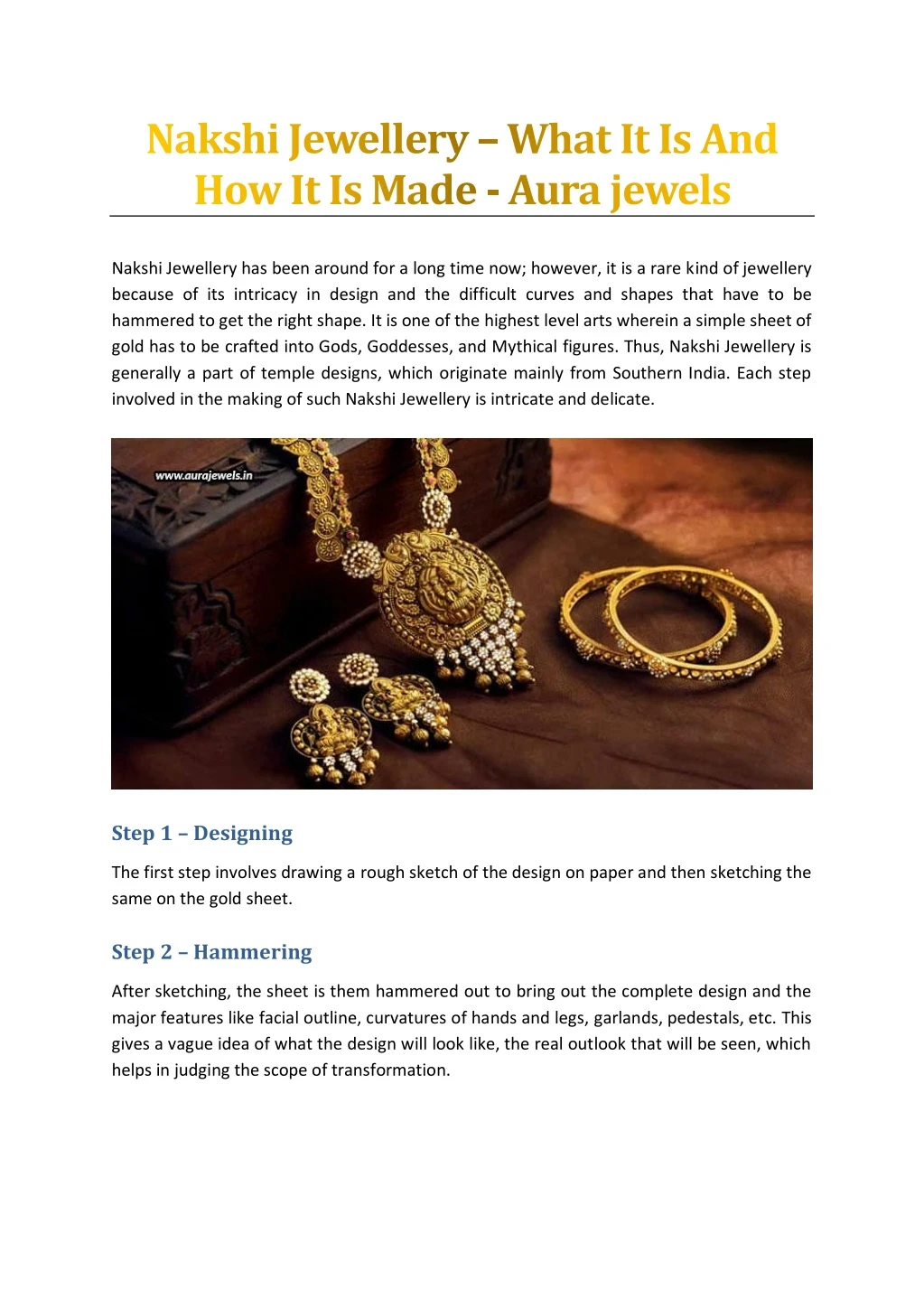 nakshi jewellery has been around for a long time