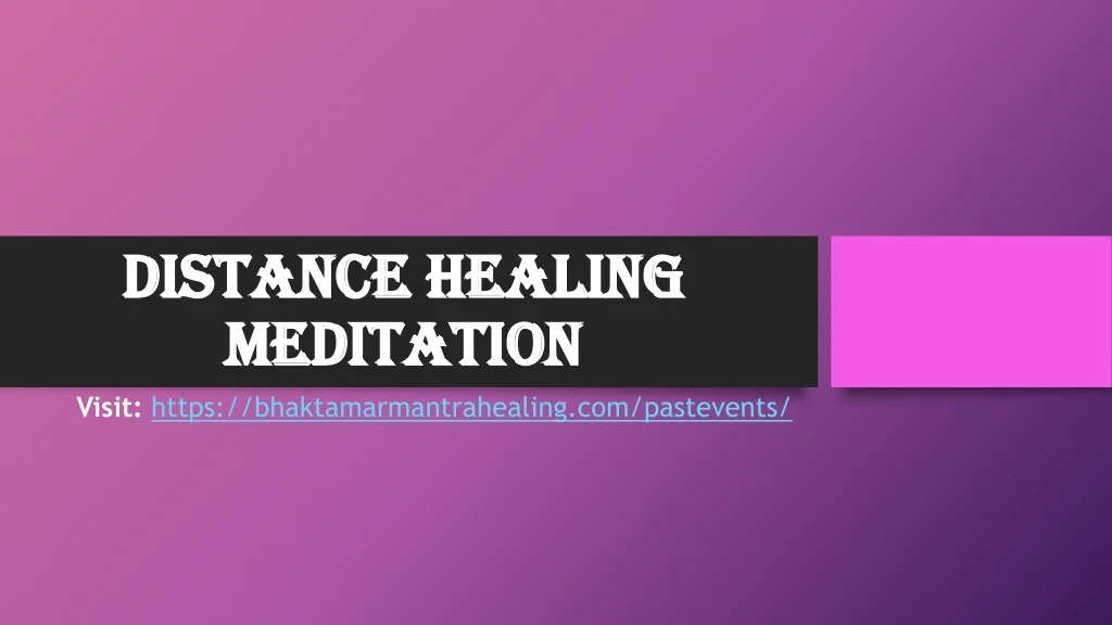 distance healing meditation