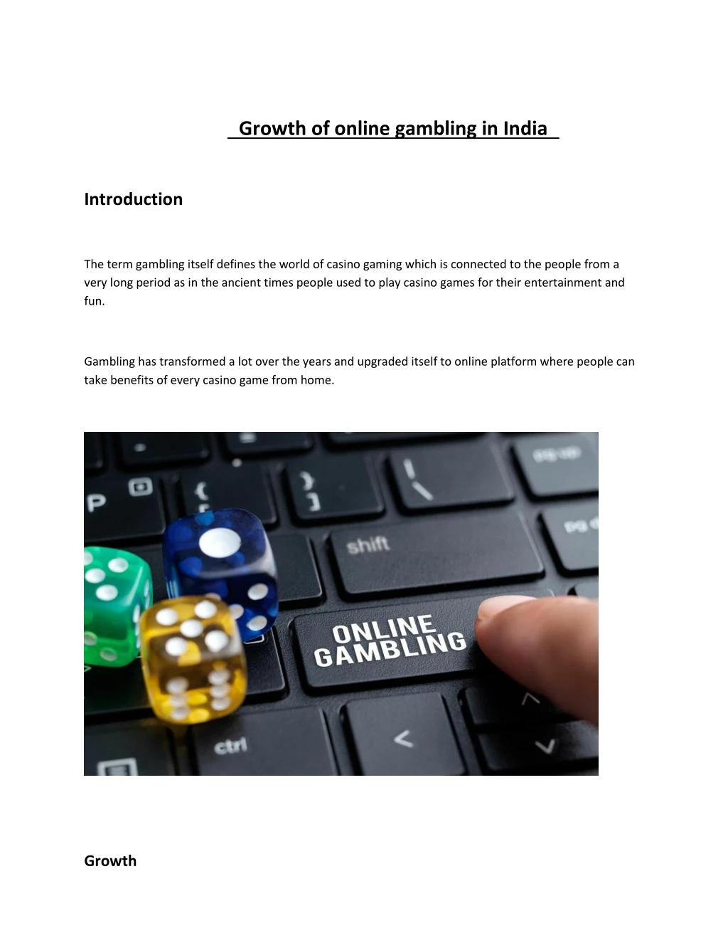 growth of online gambling in india