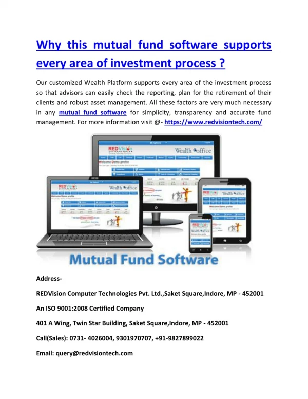 why this mutual fund software supports every area